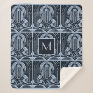 Custom Monogram Art Deco Sherpadecke
