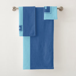 Custom Monogram Badhandtuch Set