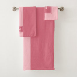 Custom Monogram Badhandtuch Set