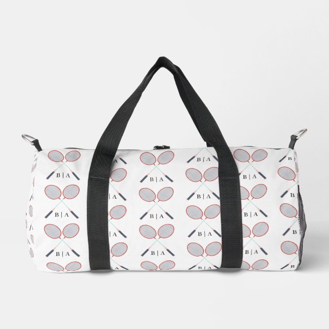 Custom Monogram Badminton Duffle Bag (Vorderseite)