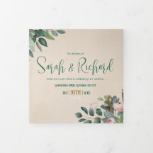 Custom Monogram Blush Floral Wedding Foto