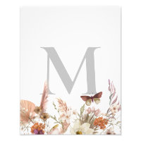 Custom Monogram Boho Wildblume