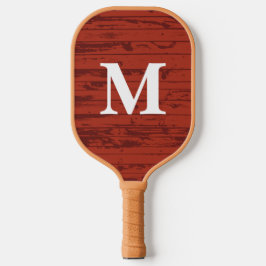 Custom Monogram Brown and orang Pickleball Schläger
