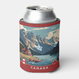 Custom Monogram Canada Travel Poster Dosenkühler