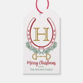 Custom Monogram Christmas Horse Shoe Geschenkanhänger