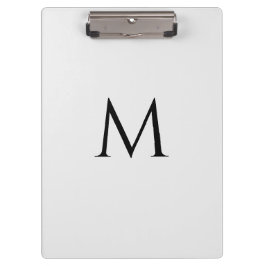 Custom Monogram Classic White Professional Klemmbrett