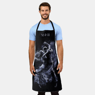 Custom Monogram Dancing Couple Schürze
