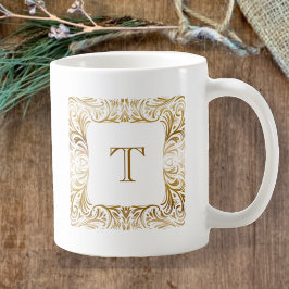 Custom Monogram Elegant Golden John 3:16 Weihnacht Kaffeetasse