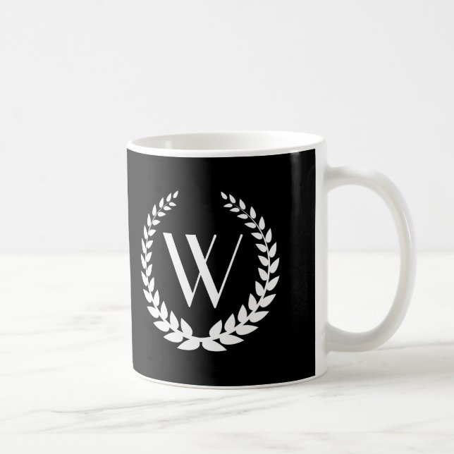 Custom Monogram Elegant Kaffeetasse (Rechts)