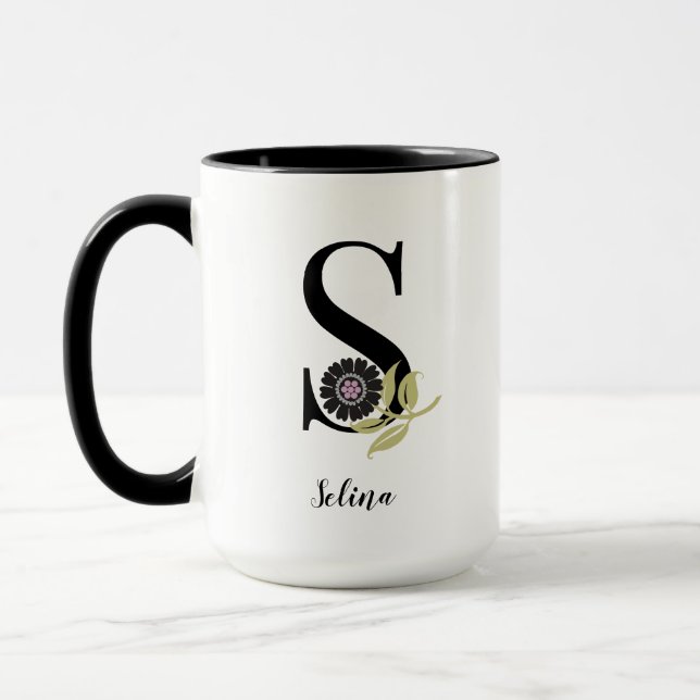Custom Monogram Flamenco-Tasse Tasse (Links)