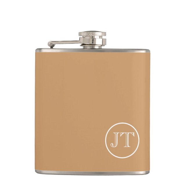 Custom Monogram Flask Flachmann (Vorderseite)
