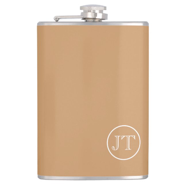 Custom Monogram Flask Flachmann (Vorderseite)