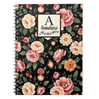 Custom Monogram floral Mary Delany Inspiriert Notizblock