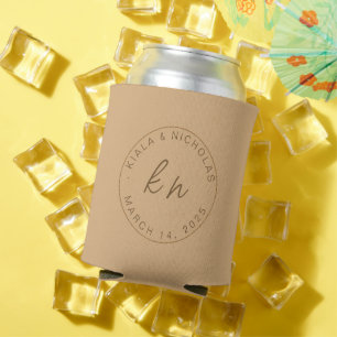 , Custom Monogram - Gastgeschenke Hochzeiten, Gast Dosenkühler