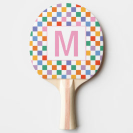 Custom monogram  geometric square Ping Pong Paddle Tischtennis Schläger