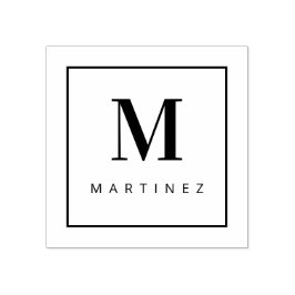 Custom Monogram Gummistempel