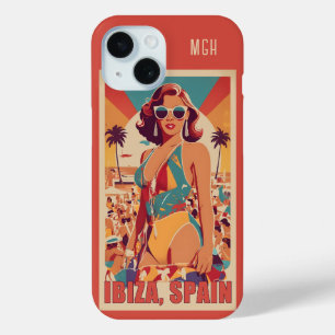 Custom Monogram Ibiza, Spain Travel Poster Case-Mate iPhone Hülle