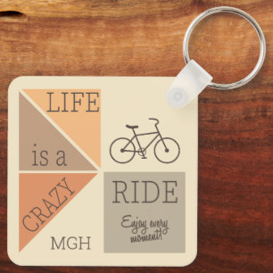 Custom Monogram Life ist eine verrückte Reise Schlüsselanhänger