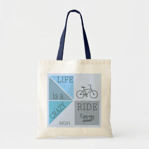 Custom Monogram Life ist eine verrückte Reise Tragetasche