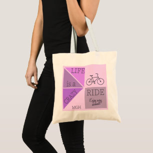 Custom Monogram Life ist eine verrückte Reise Tragetasche