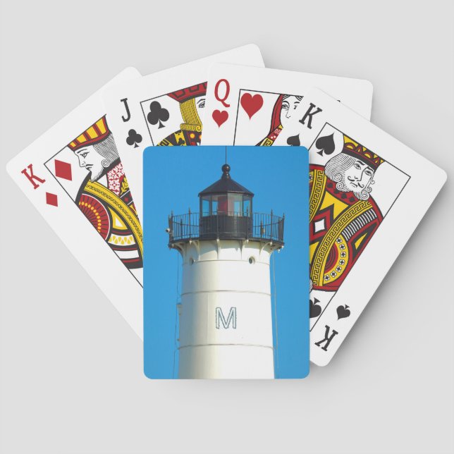 Custom Monogram Lighthouse Spielkarten (Rückseite)