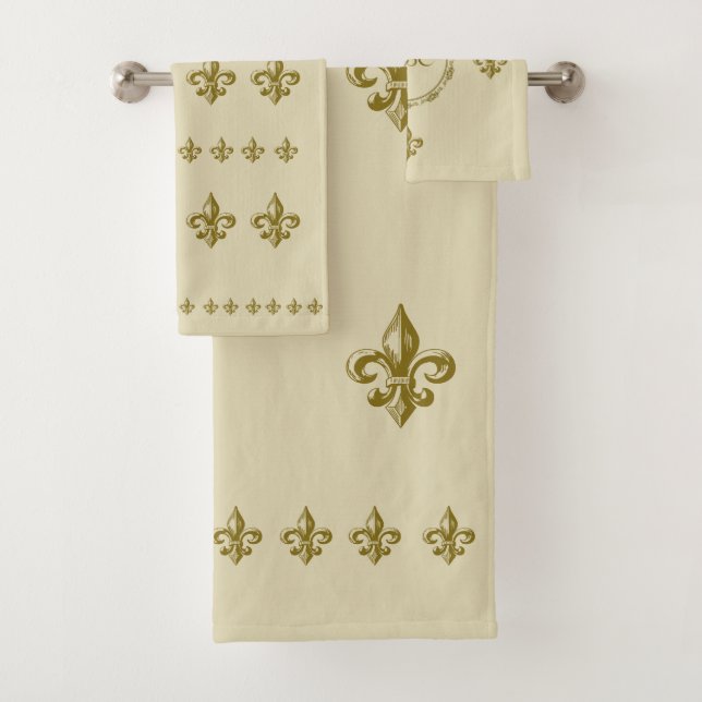 Custom Monogram Lilie Bath Handtuch Set (Insitu)