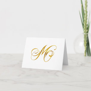 Custom Monogram M Imitat Gold Foil Monogramme Init