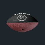 Custom monogram mini football gift for boyfriend<br><div class="desc">Custom monogram mini football gift for boyfriend. Personalized sports gift for him. Add your own name. Great for Birthday,  Christmas and other chance. Vintage crest design with stars and name.</div>