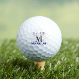 Custom Monogram Name Best Man Golfball