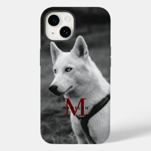 Custom Monogram Niedlich Dog Foto Apple X 11 12 13 Case-Mate iPhone 14 Hülle