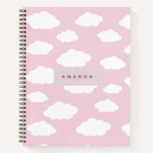 Custom Monogram Niedlich Girly Pink Cloud Geschenk