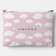 Custom Monogram Niedlich Girly Pink Cloud Geschenk
