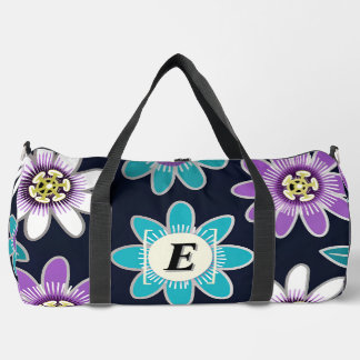Custom Monogram Passion Blume Floral Large Duffle Bag