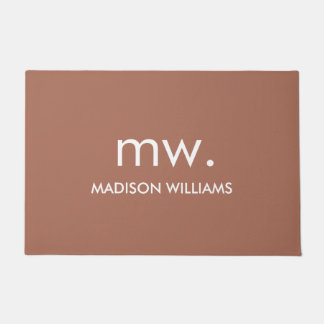 Custom Monogram Pastel Elegant Stilvoll modern Fußmatte