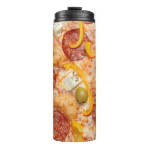 Custom monogram PIZZA tumbler Thermosbecher