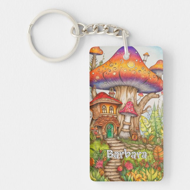 Custom Monogram Psychedelic Mushroom Art (Devant)