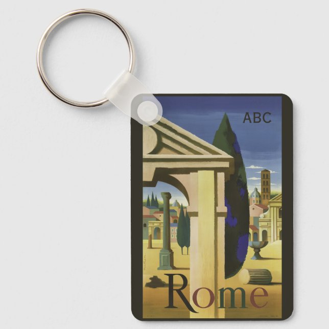 Custom Monogram Rome Italien Schlüsselanhänger (Vorderseite)