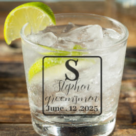 Custom Monogram Shot Brillen für Trauzeugen Schnapsglas