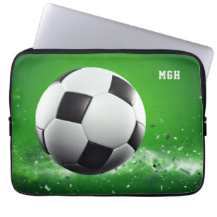 Custom Monogram Soccer Ball Laptopschutzhülle