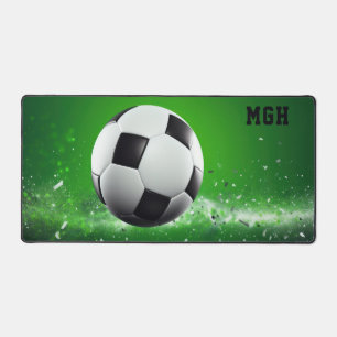 Custom Monogram Soccer Ball Schreibtischunterlage