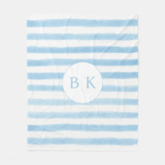 Custom Monogram Strip Sherpa Blanket Fleecedecke