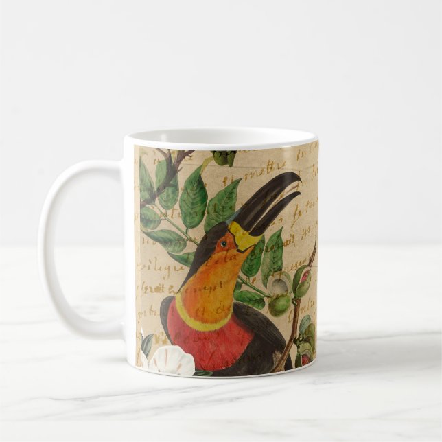 Custom Monogram Toucan Kaffeetasse (Links)