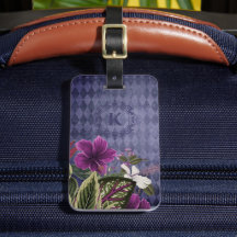 Custom Monogram Tropical Floral