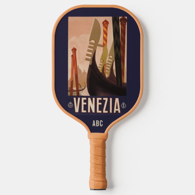Custom monogram Venezia (Venedig) Pickleball Schläger (Vorderseite)