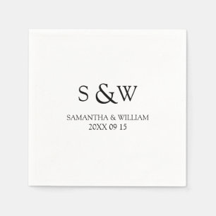 Custom Monogram Wedding Napkins Serviette