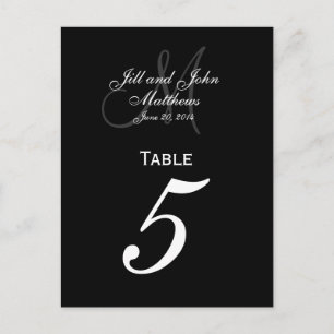 Custom Monogram Wedding Tischnummer Cards