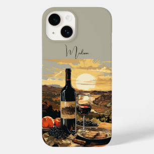 Custom Monogram Wine Lover Case-Mate iPhone 14 Hülle