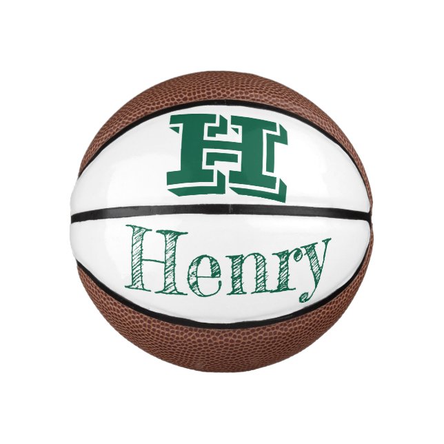 Custom Monogram With First Name Basketball (Vorderseite)