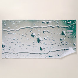 Custom Monogramed White Raindrops Bachelorette Strandtuch