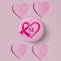 Custom Monogramm Brustkrebs Awareness Ribbon